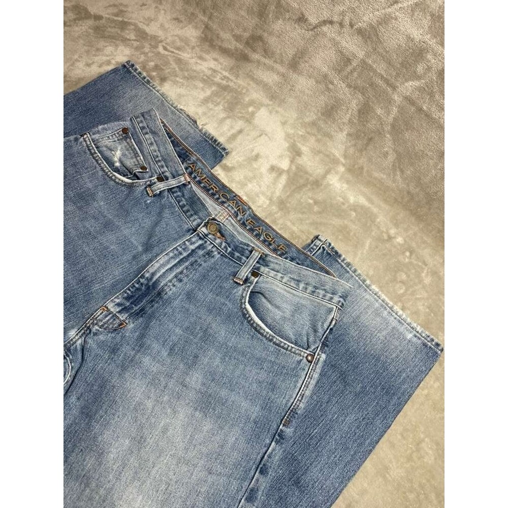 American Eagle Loose Fit Jeans Men Size 33/30 Denim Baggy Y2K Light Wash